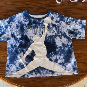 Jordan Kids Navy and White Tie-Dye T-Shirt
